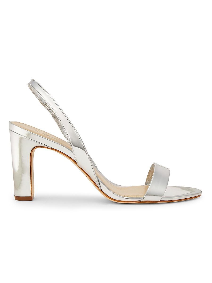 Womens Slingback 85MM Leather Sandals Product Image