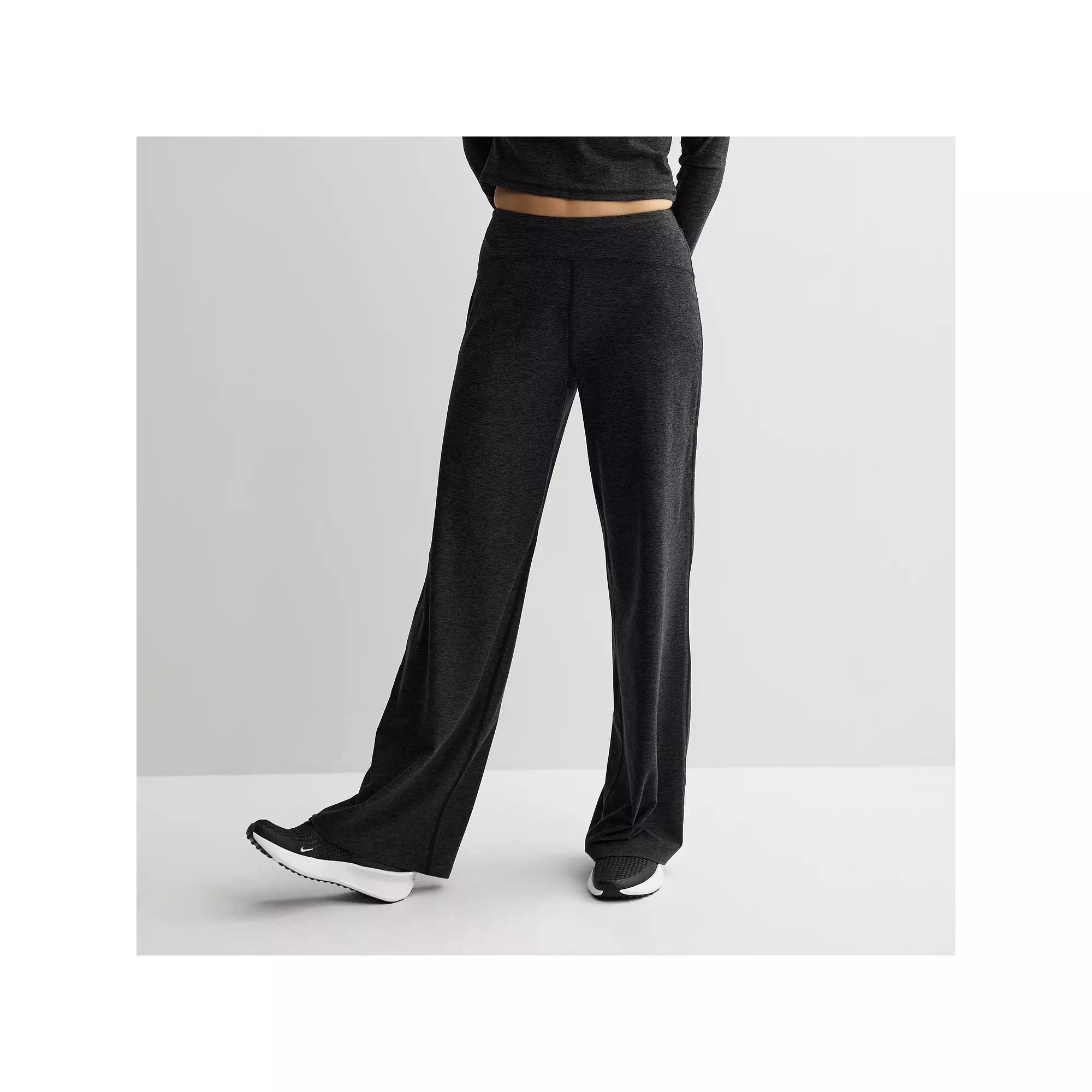 Women's FLX Brushed Performance Wide Leg Pants, Size: Large, Mineral Black Product Image