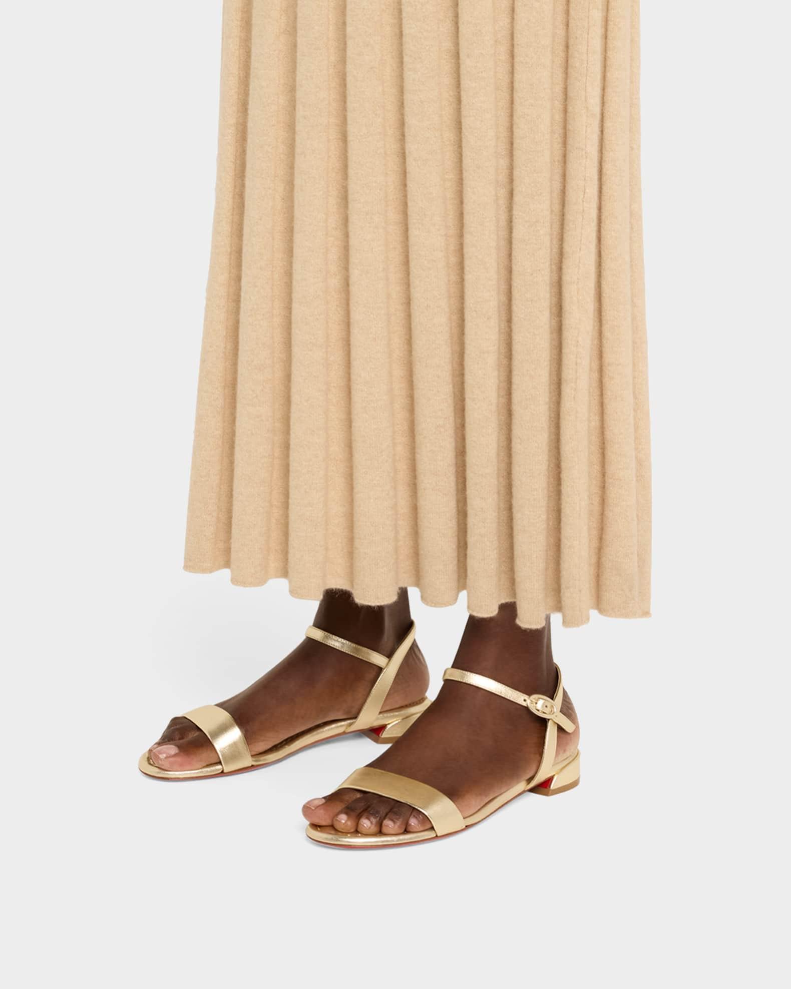 Sweet Jane Red Sole Metallic Sandals Product Image