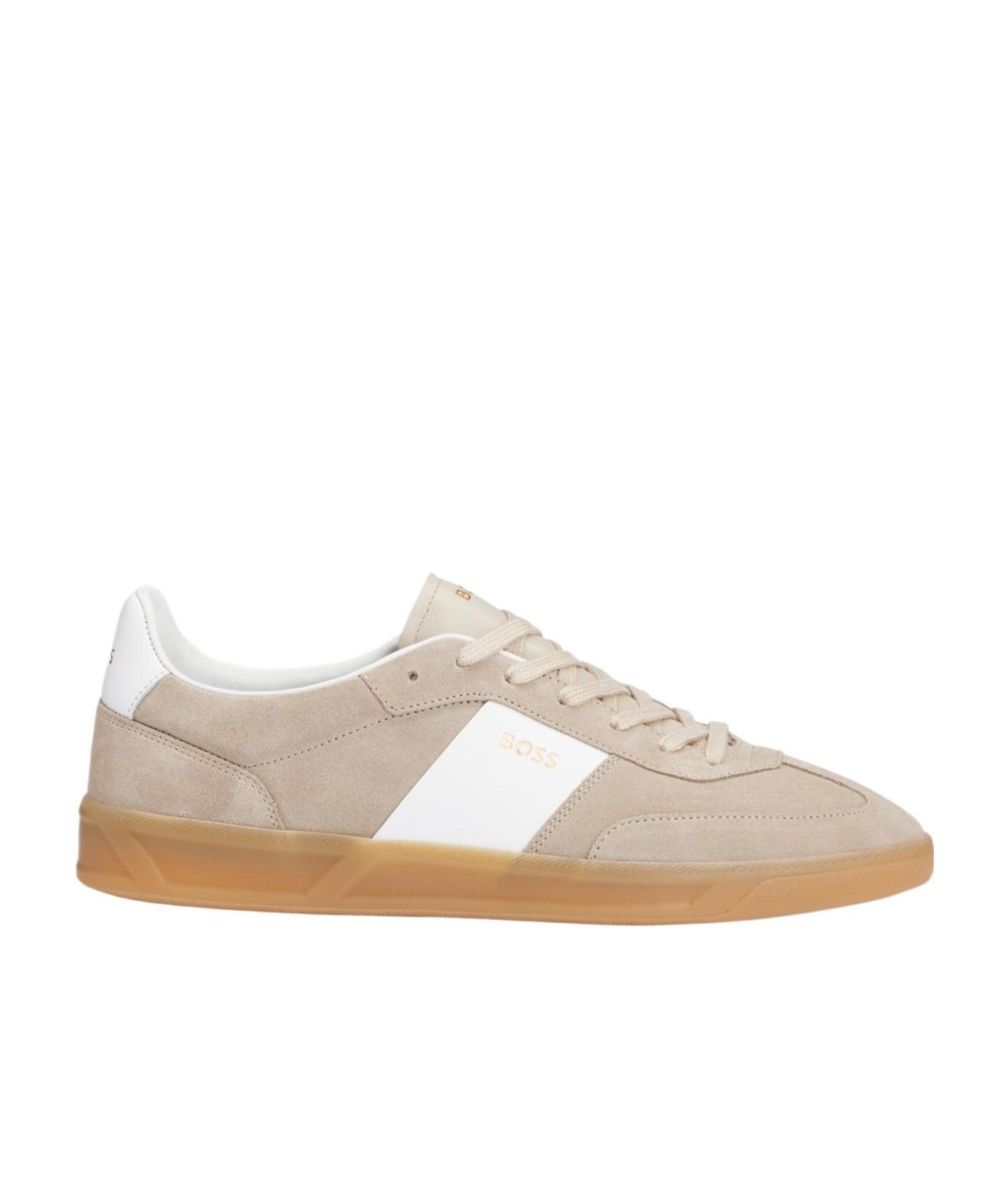 HUGO BOSS Brandon Suede Sneakers In Nude Product Image