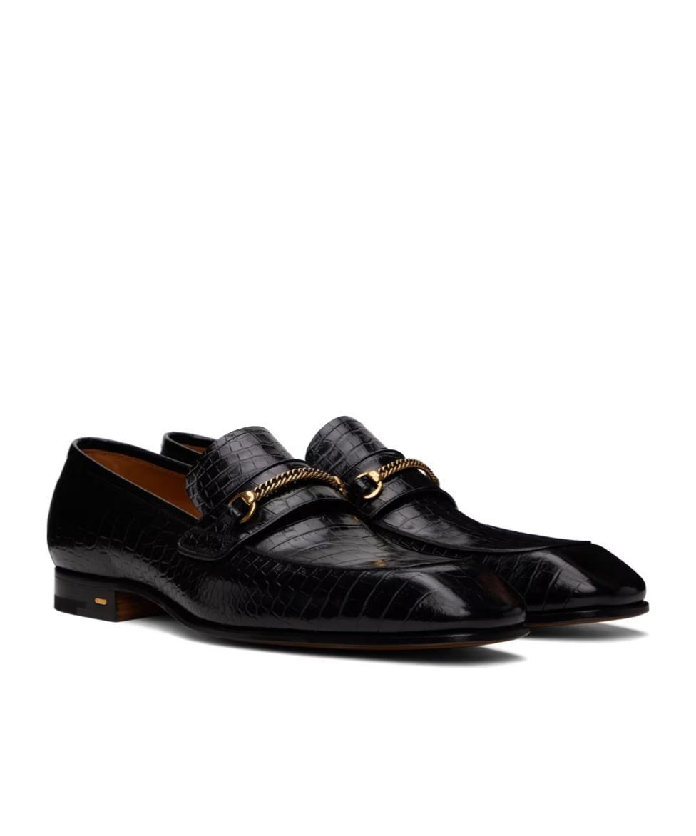 TOM FORD Chain Detail Loafers In Black Product Image