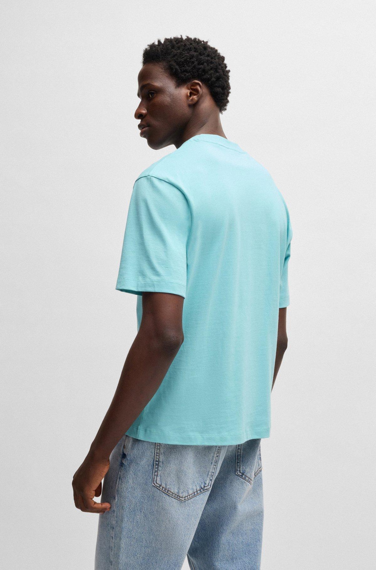 Cotton jersey T-shirt with curved logo Product Image