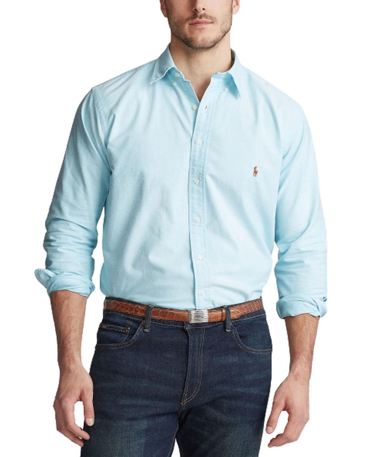 Polo Ralph Lauren Big  Tall Solid Garment-Dye Oxford Long Sleeve Woven Shirt Product Image