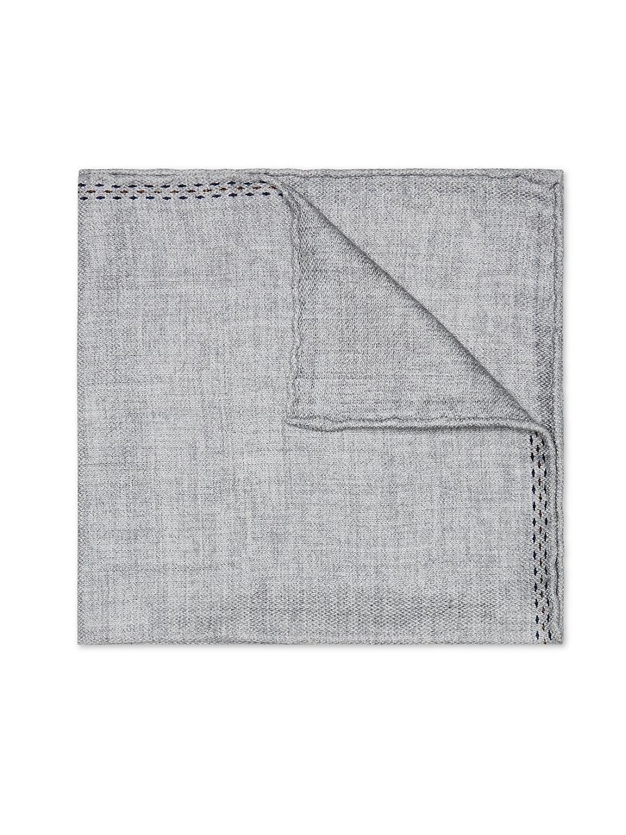 Mens Silk Pocket Square with Logo Product Image