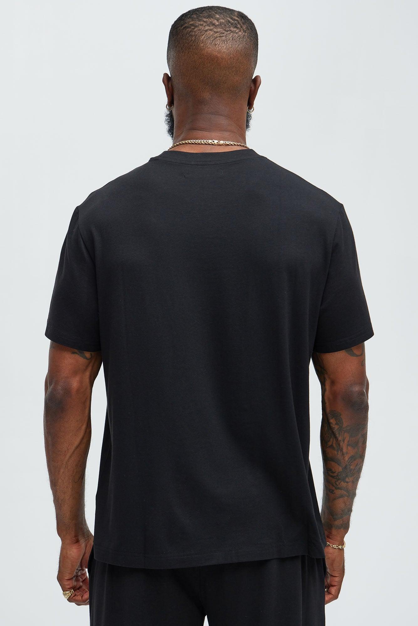 Essential Modal Lounge Short Sleeve Tee - Black Product Image