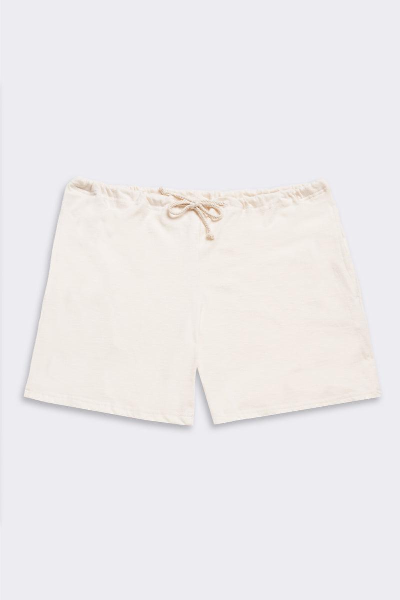 Men's Organic Drawstring Only Lounge Shorts in Natural Product Image