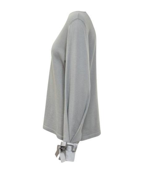 ALBERTA FERRETTI Merino Wool Sweater In Grey Product Image