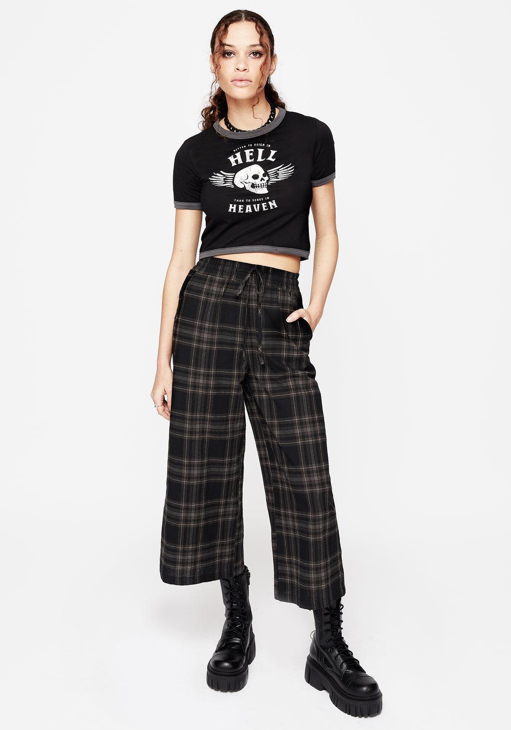 Clover Check Crop Trousers Product Image