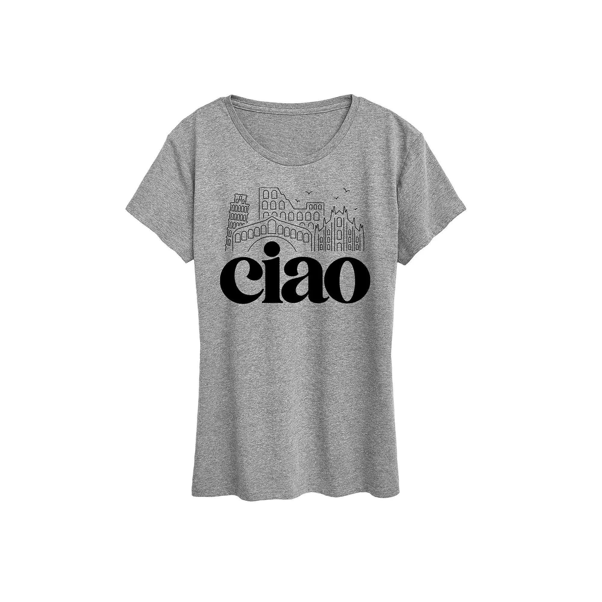 Women's Ciao Italy Landmarks Graphic Tee,  Product Image