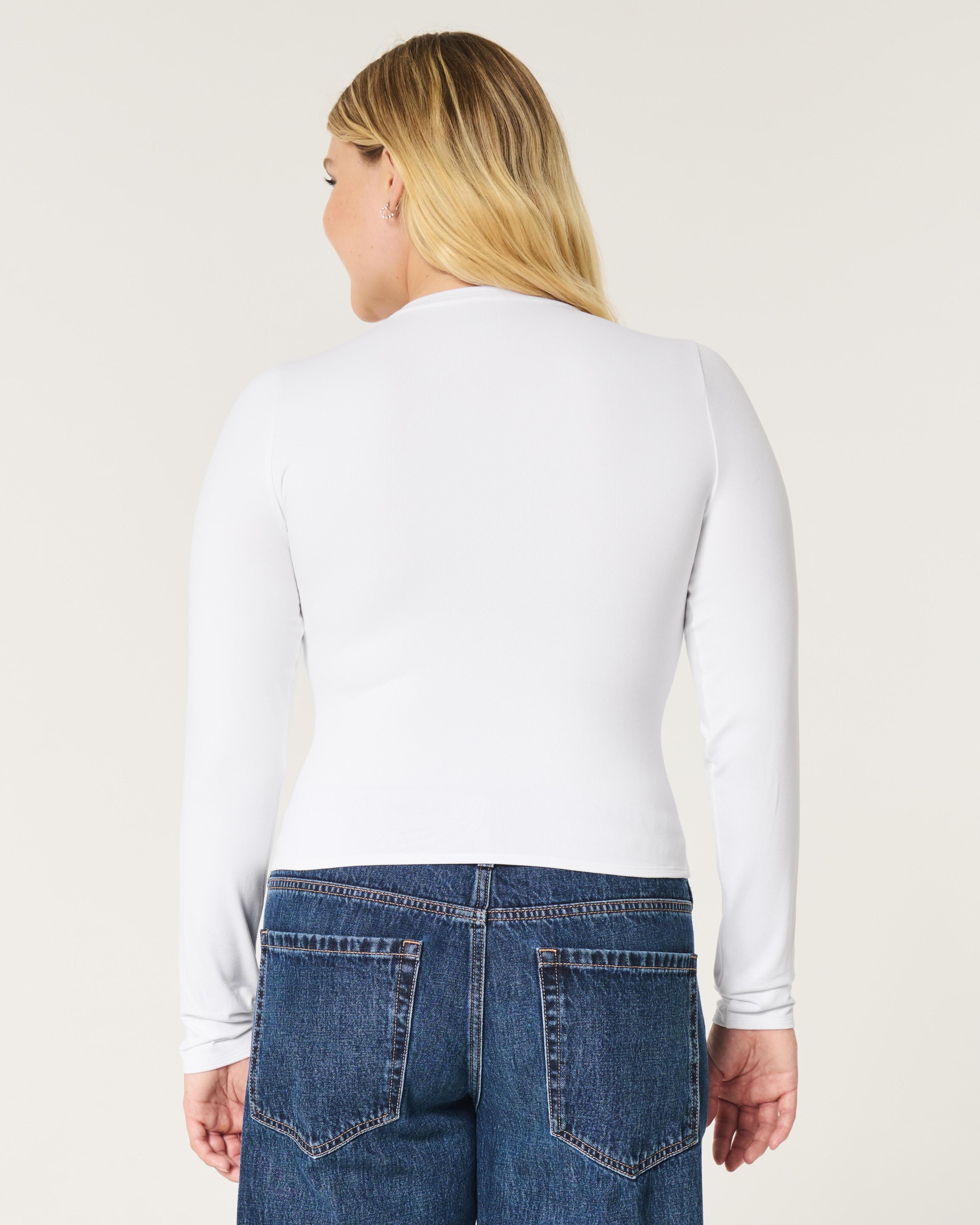 Soft Stretch Seamless Fabric Long-Sleeve Top Product Image