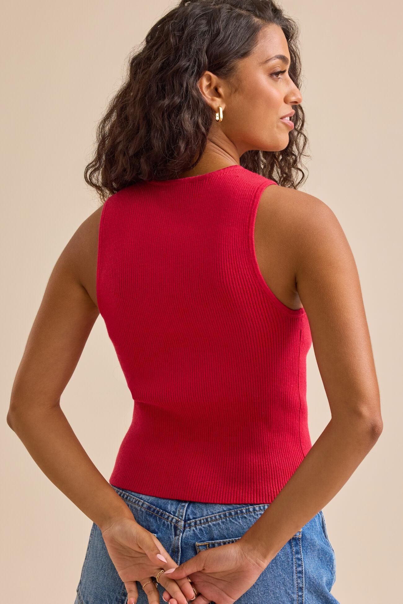 Ava Button Up Knit Top Product Image