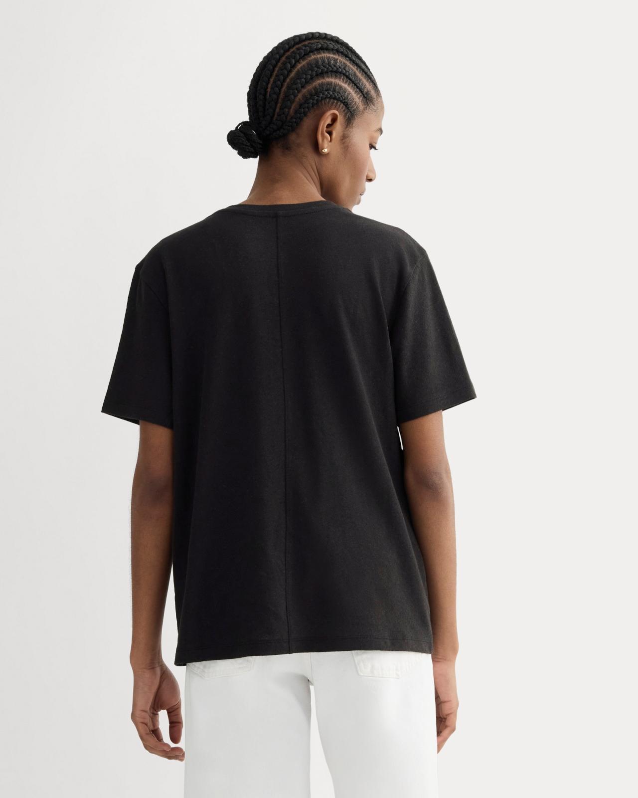 Womens Slouchy V-Neck T-Shirt in Cotton Linen by Everlane Product Image