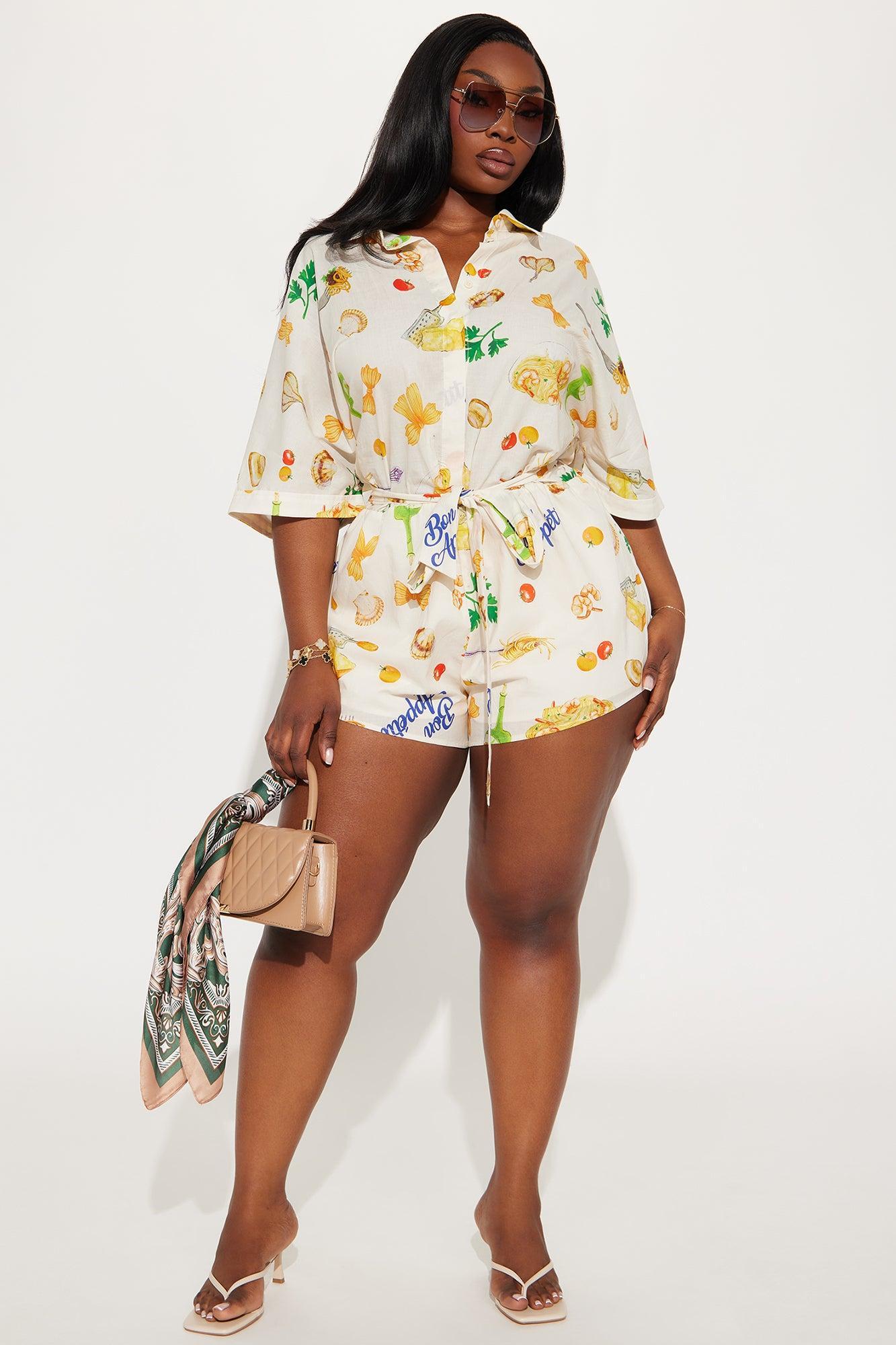 Bon Appetit Romper - White/combo Product Image