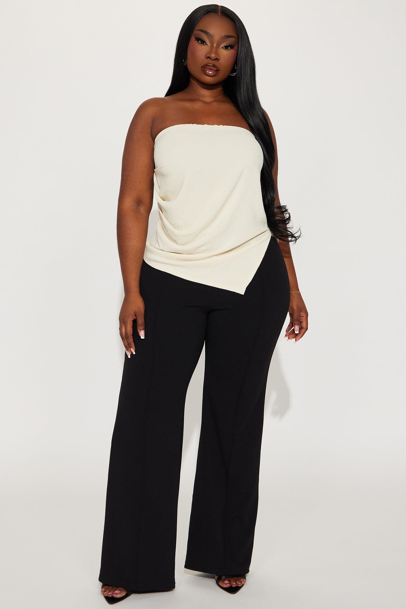 Valerie Asymmetrical Top - Cream Product Image