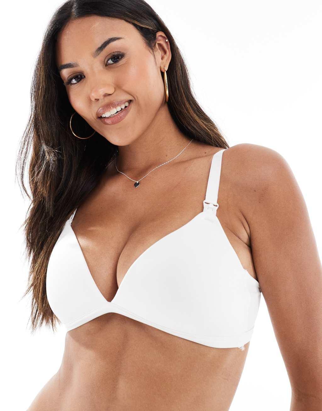 Mamalicious Maternity nursing bra in white Product Image