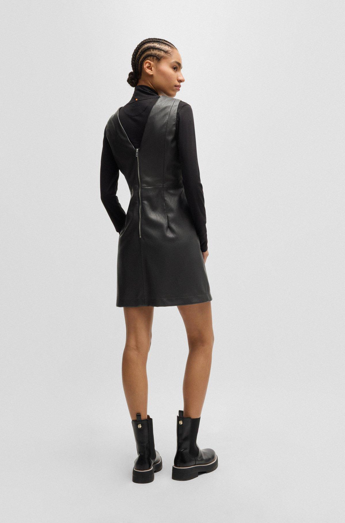 Shift dress in soft faux leather Product Image