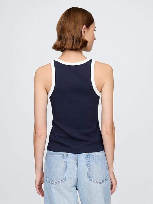 Modern Rib Halter Tank Top Product Image