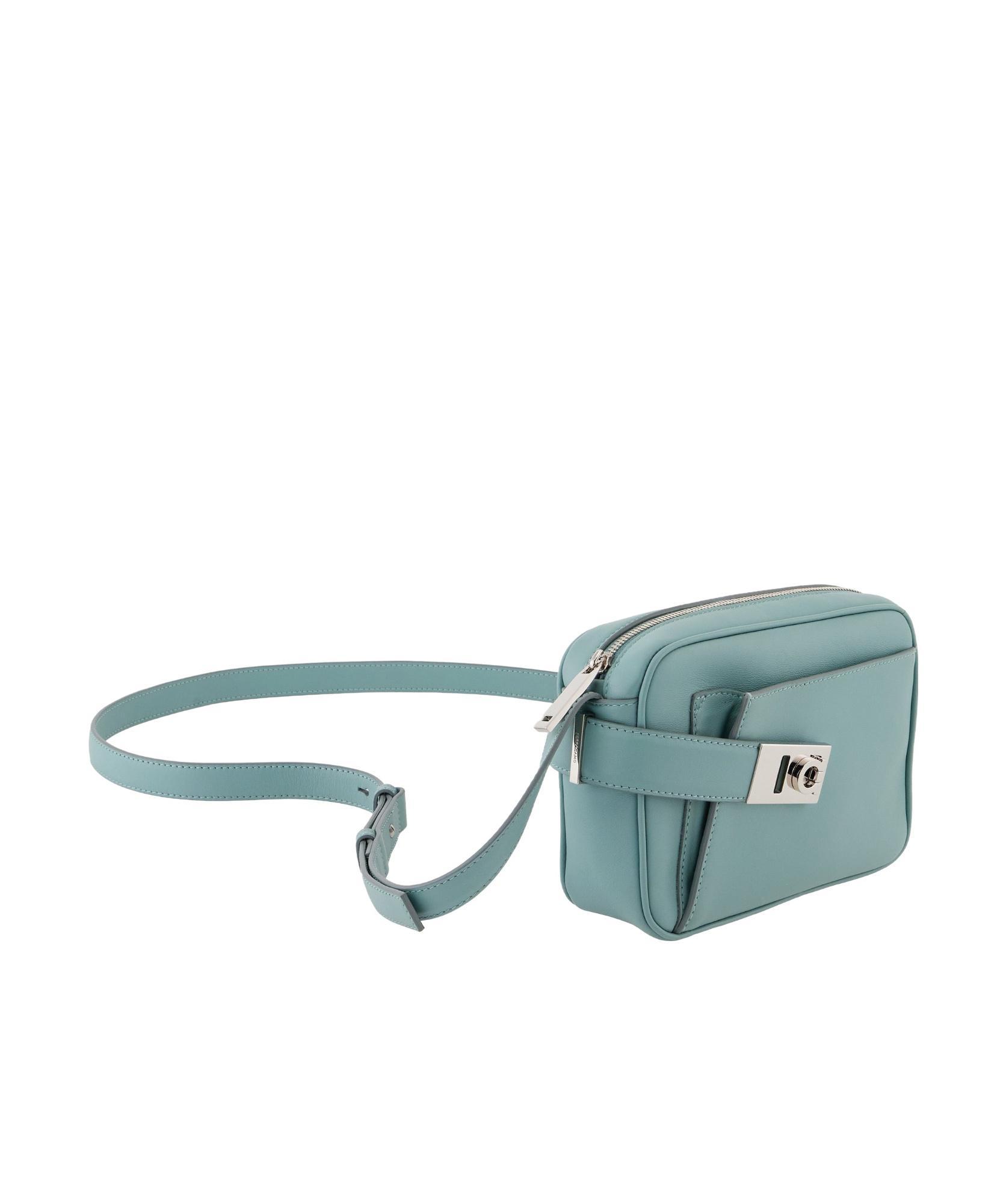 FERRAGAMO Zipper Shoulder Bag In Green Product Image