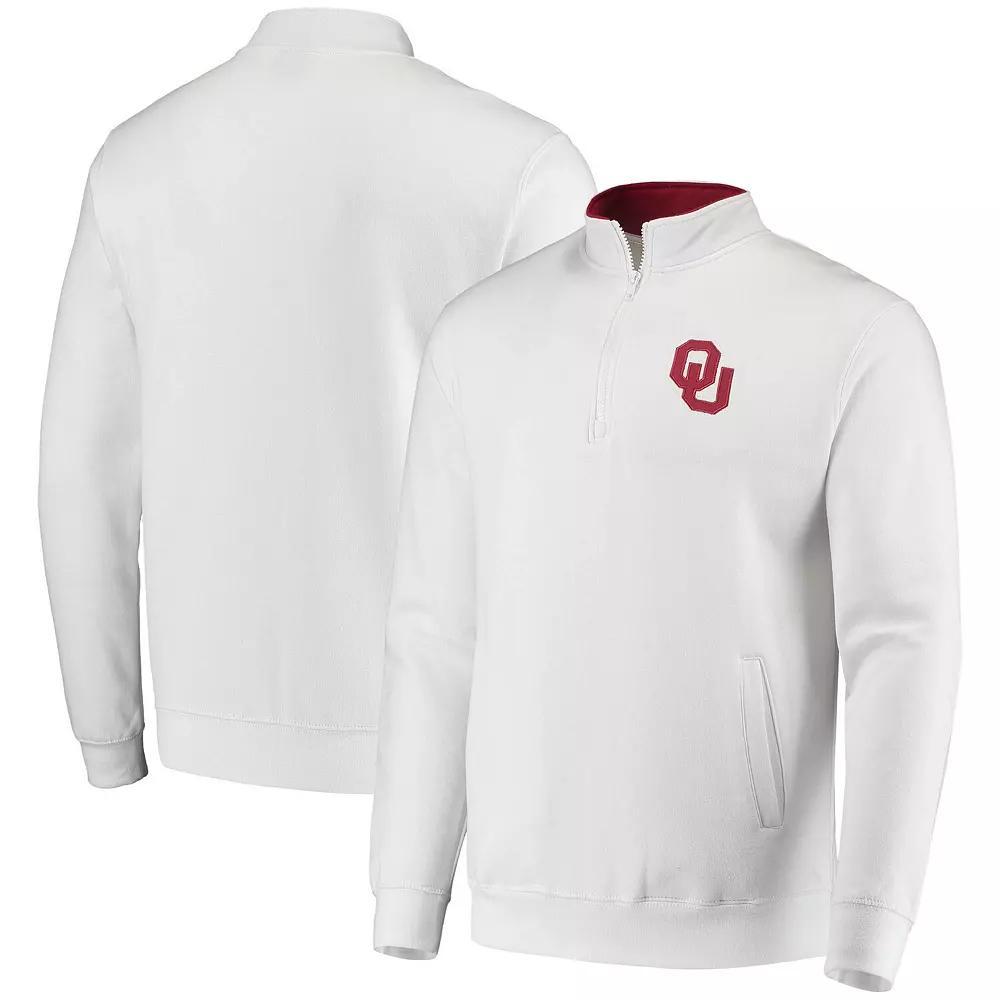 Men's Colosseum White Oklahoma Sooners Tortugas Logo Quarter-Zip Jacket, Size: XL Product Image