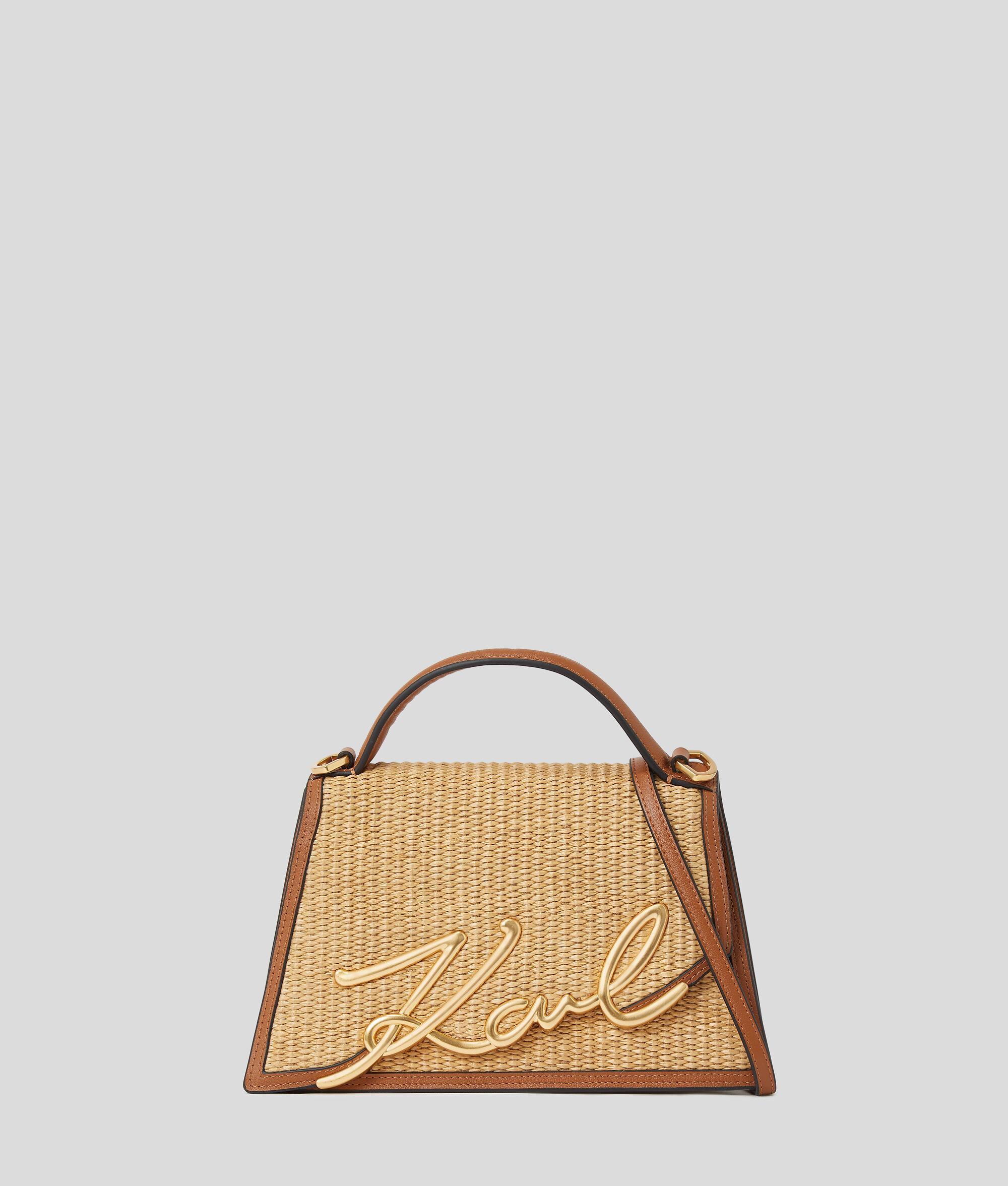 K/SIGNATURE MEDIUM RAFFIA CROSSBODY BAG Product Image