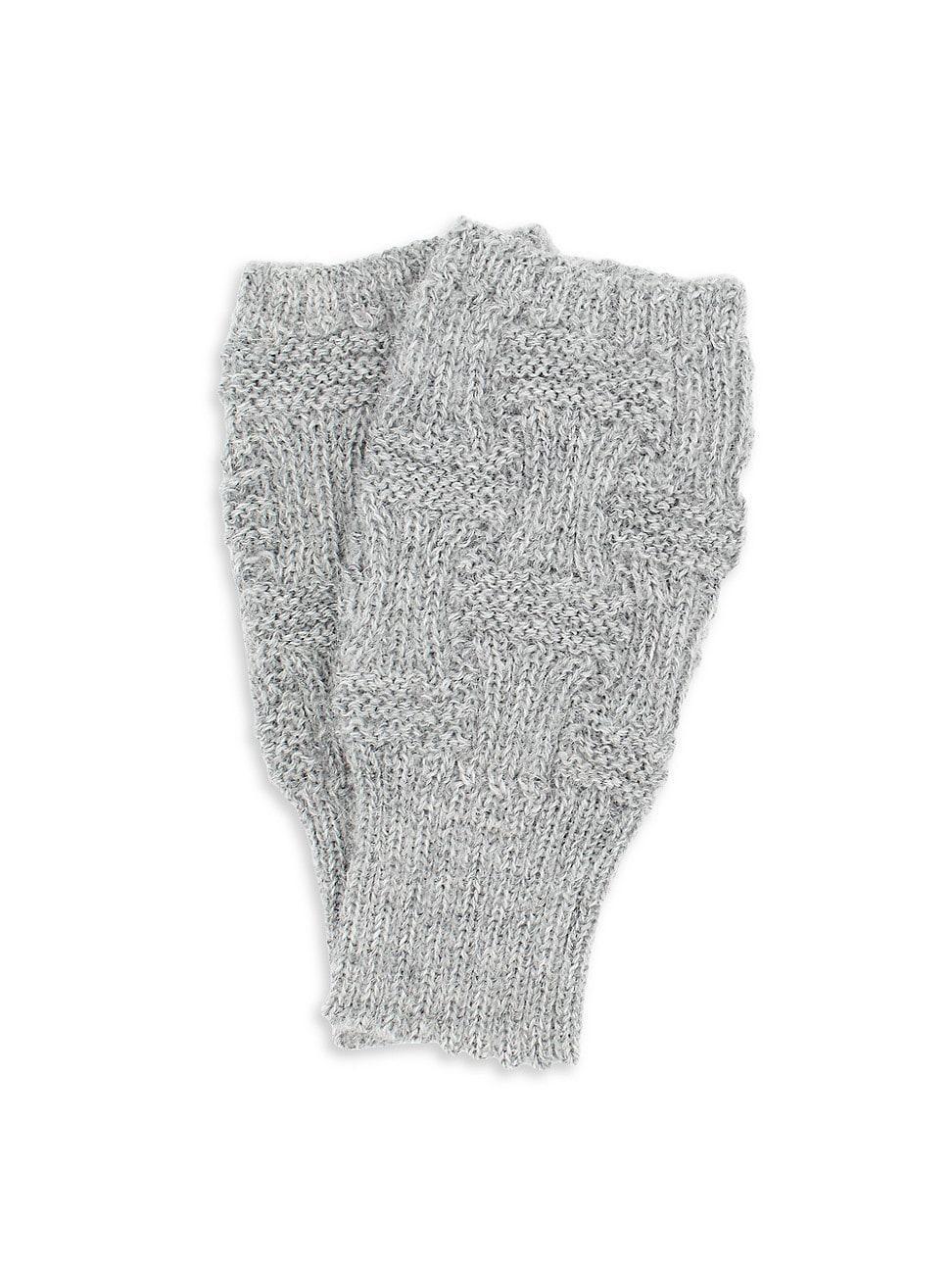 Womens Alpaca Knit Fingerless Gloves Product Image