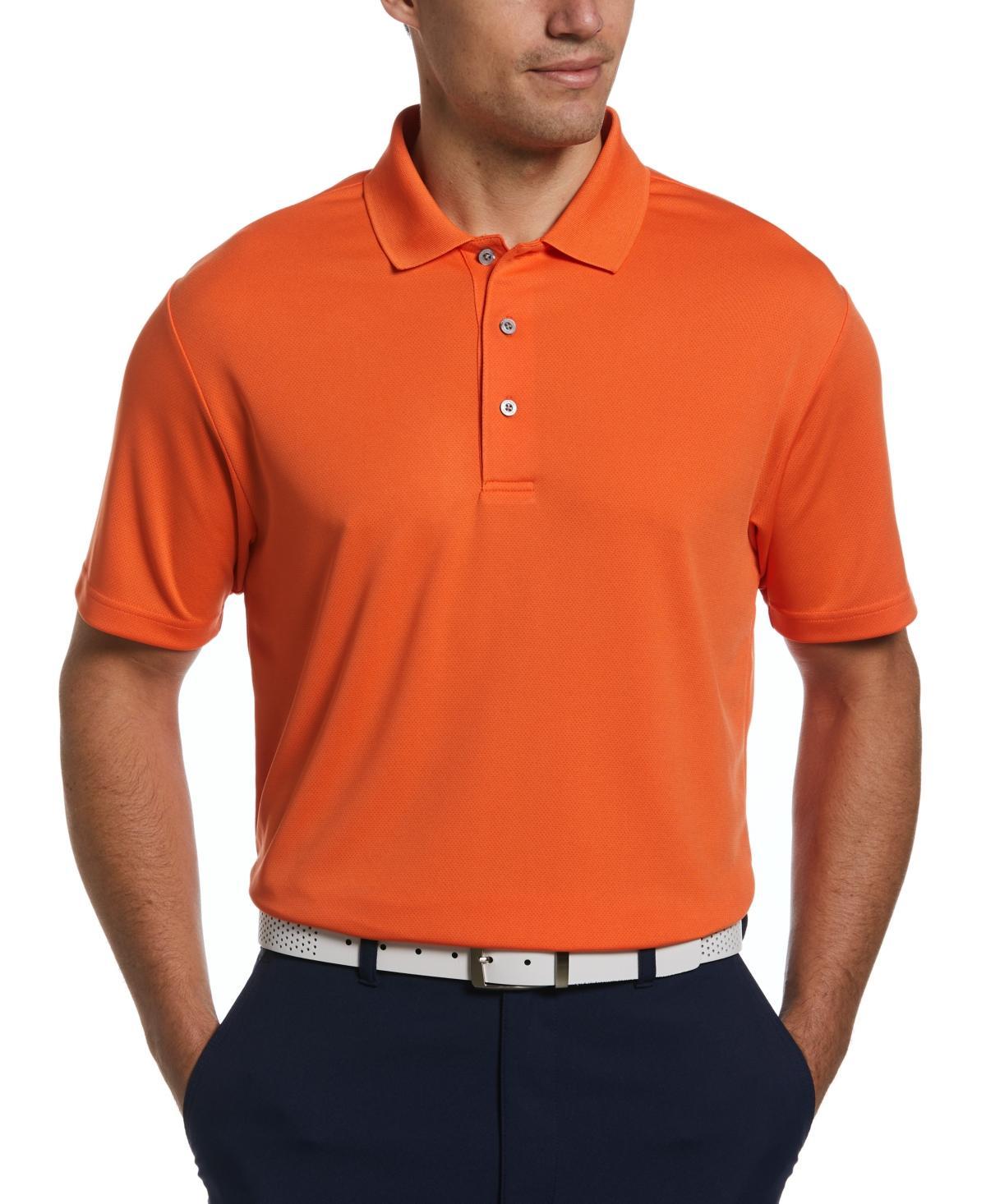 Pga Tour Mens Airflux Solid Mesh Short Sleeve Golf Polo Shirt Product Image