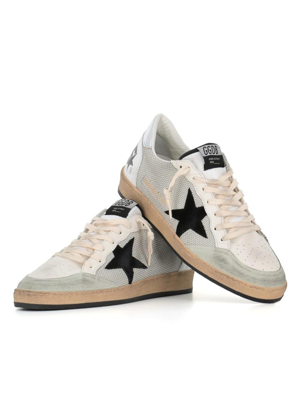 GOLDEN GOOSE Ball-star Low-top Sneakers In Grey Product Image