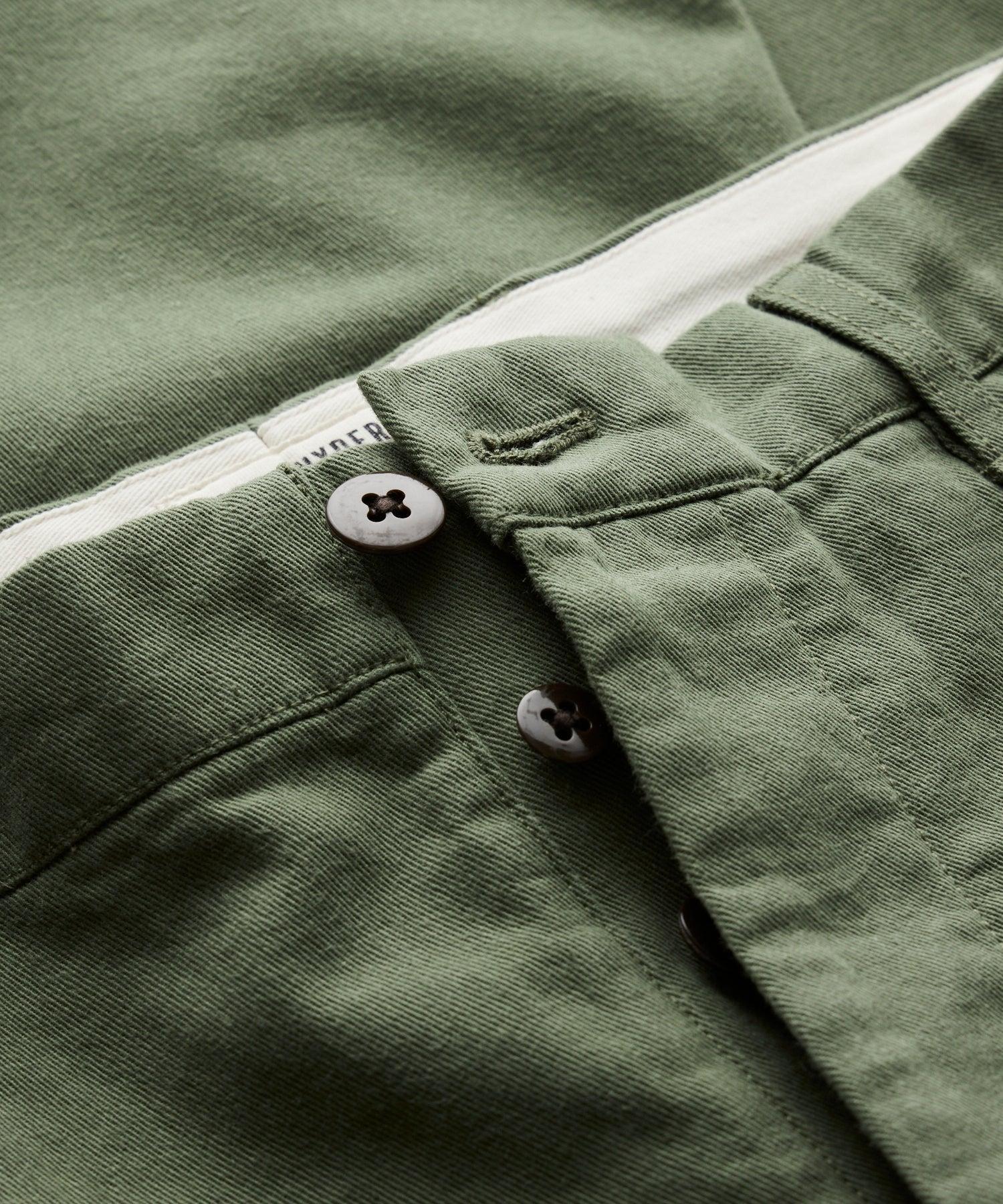 Relaxed Fit Japanese Selvedge Chino in Olive Product Image