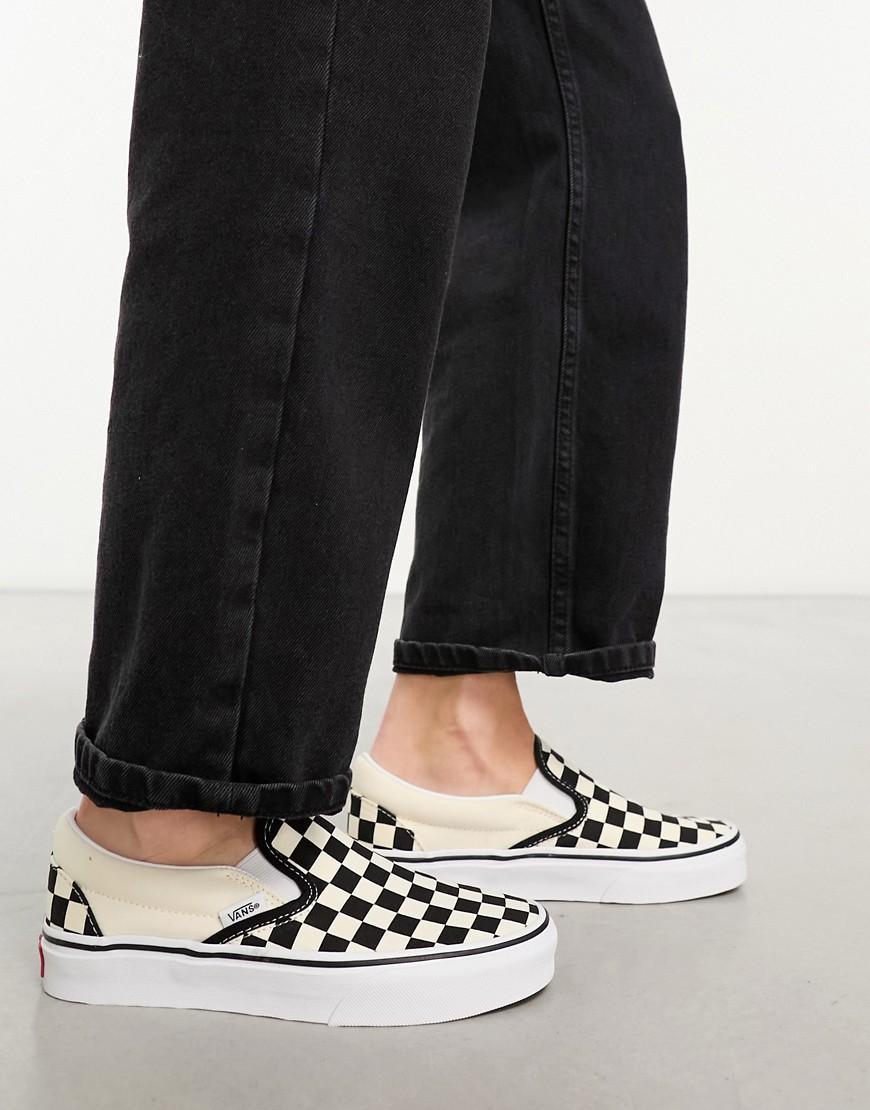 Vans Slip-On Checkerboard Skate Shoe White Product Image