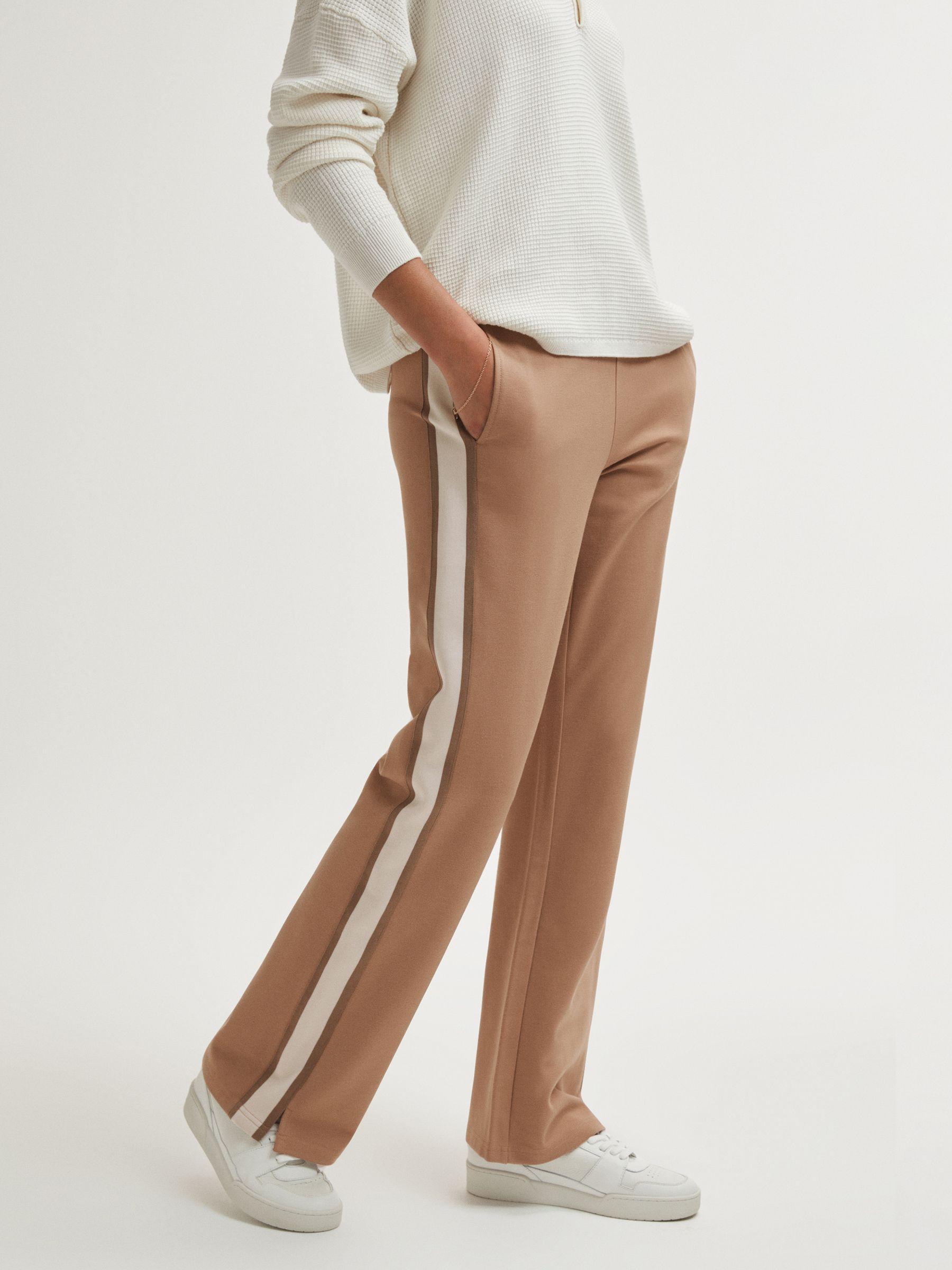 The Upside Contrast Stripe Elasticated Joggers in Clay Product Image