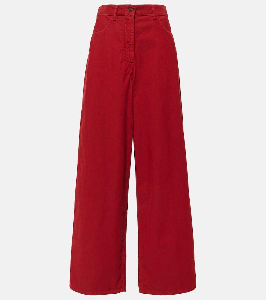 THE ROW Chan High-rise Wide-leg Jeans In Red Product Image