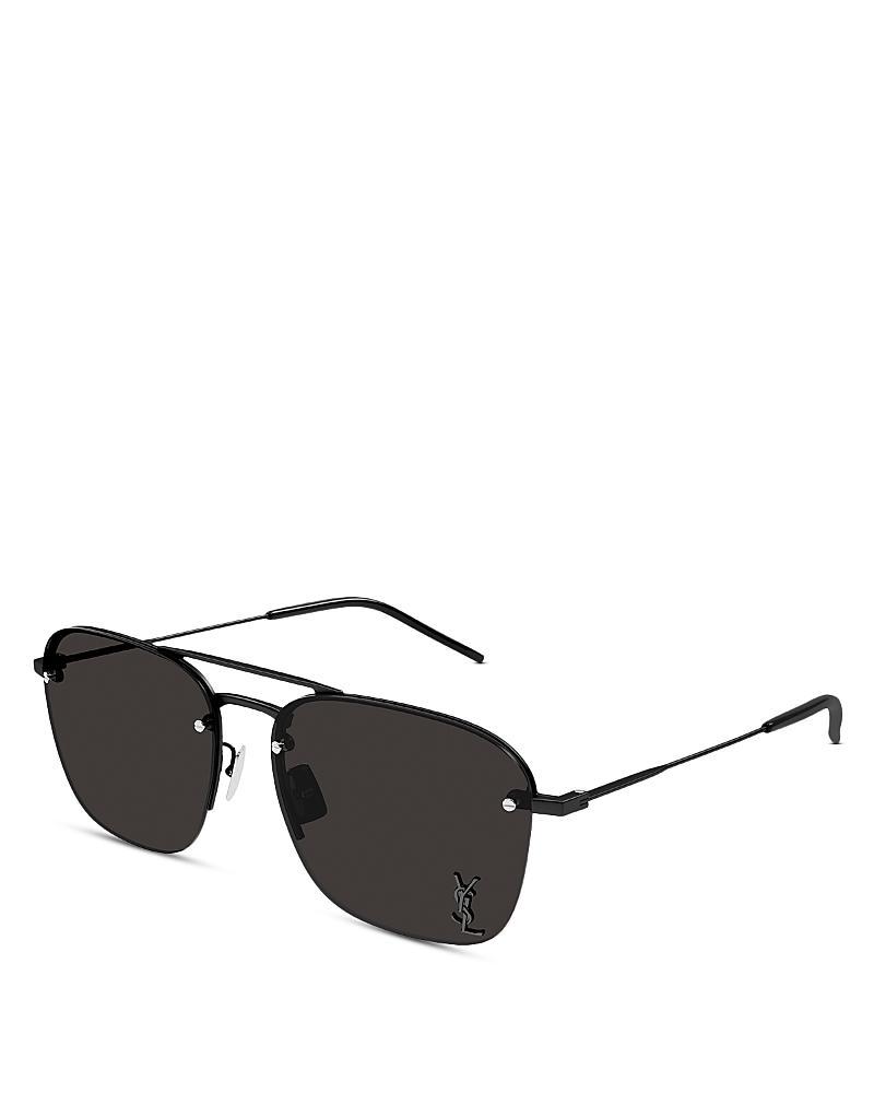 Raised YSL Metal Aviator Sunglasses Product Image