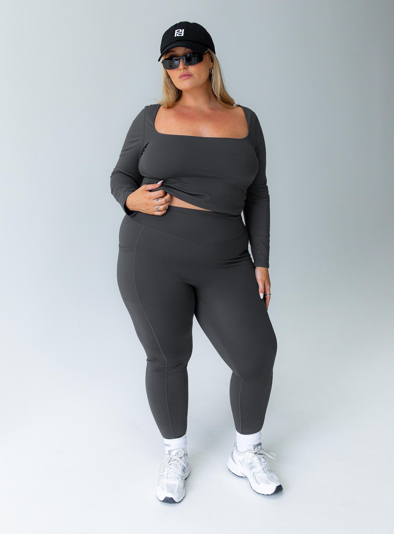 Unstoppable Activewear 7/8 Leggings Grey Curve Product Image