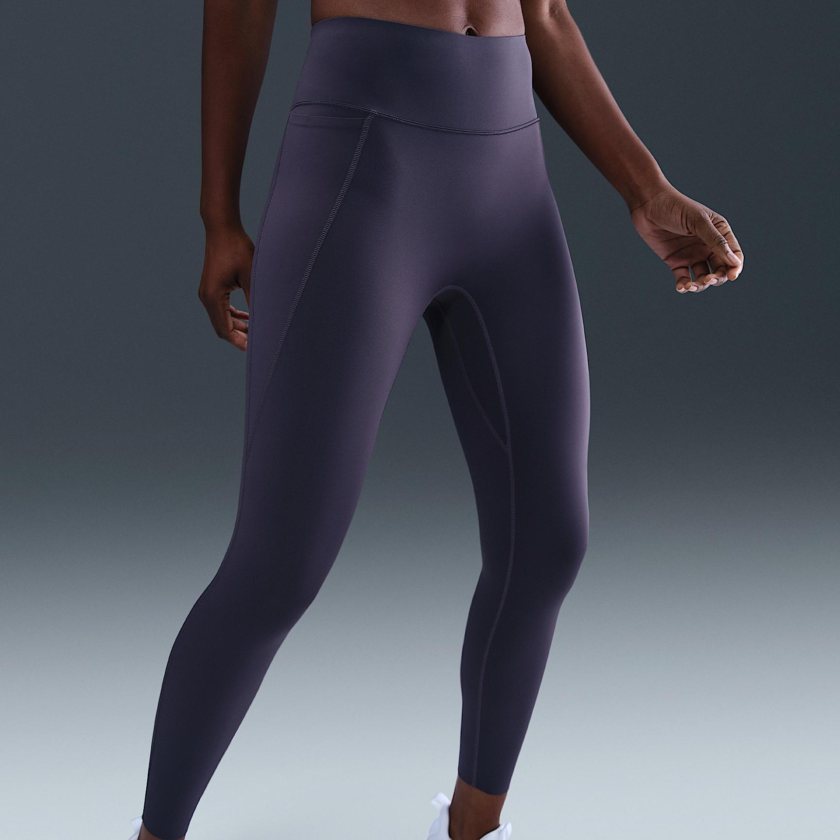 Nike Womens Universa High-Waisted 7/8 Leggings with No Front Seam | HQ6813-036 Product Image