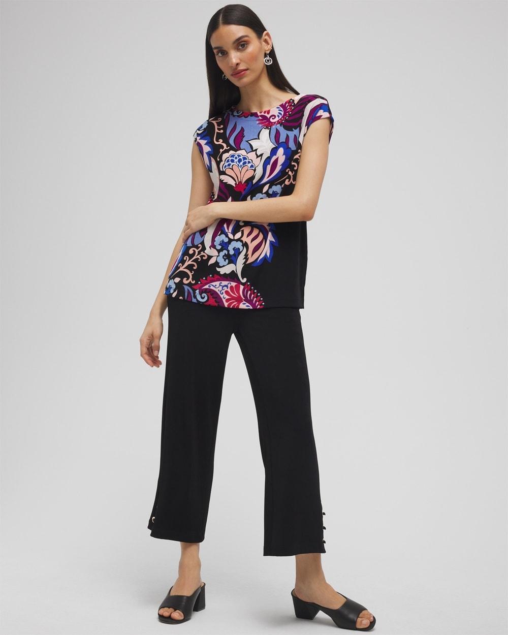 Poplin Cropped Pants Product Image