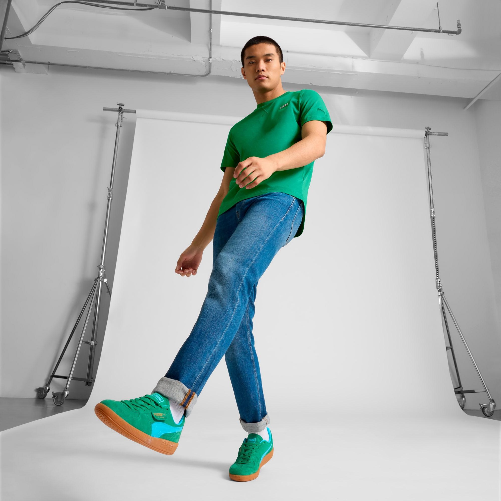 WARDROBE ESSENTIALS Suede Logo Men's Tee Product Image