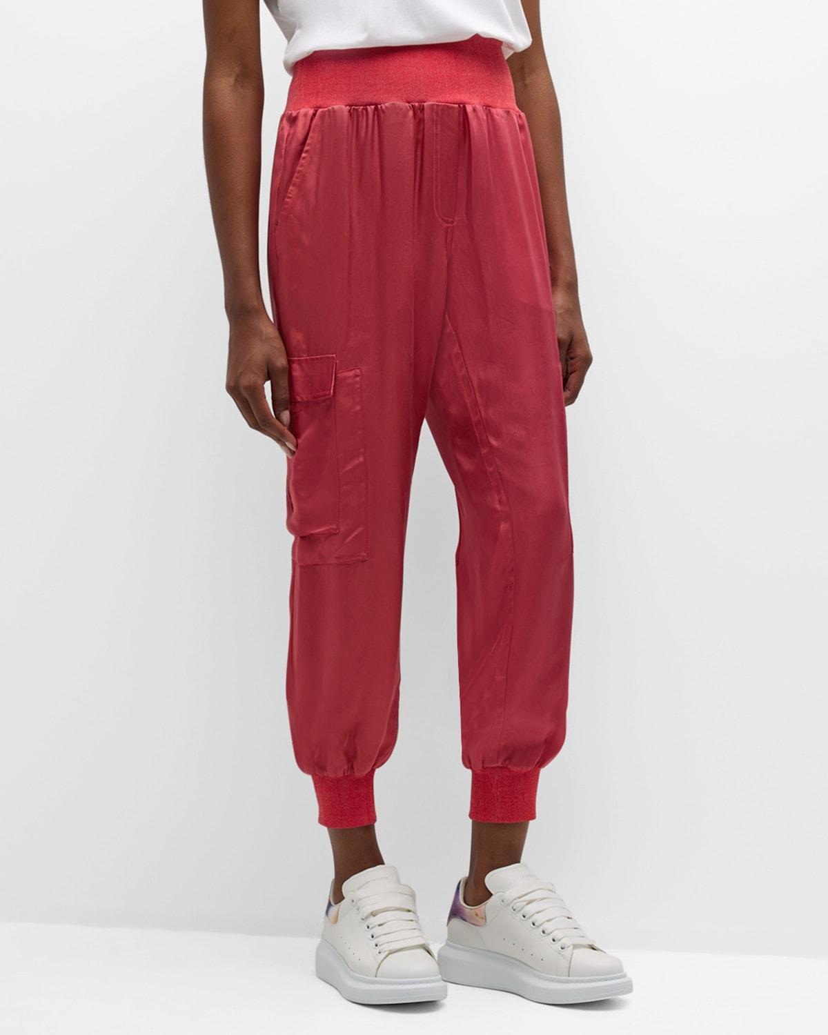 Tous Les Jours Giles Satin Jogger Pants Product Image