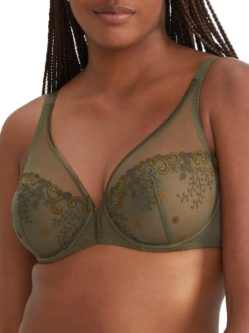 Delice Two-Part Full-Cup Sheer Plunge Bra Product Image