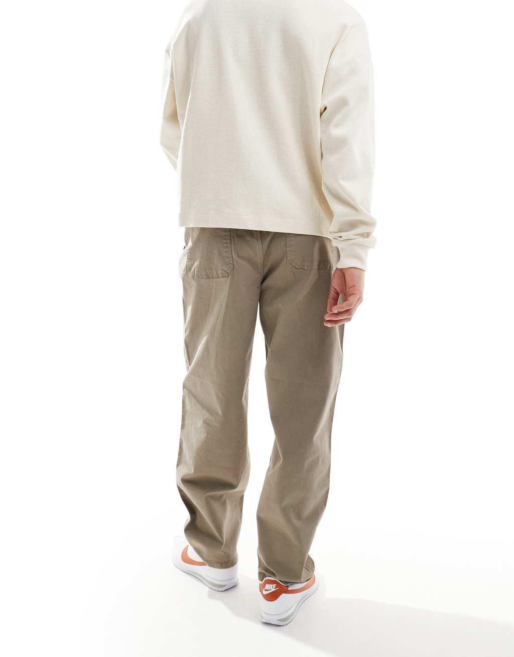 River Island wide leg cargo pants medium stone Product Image