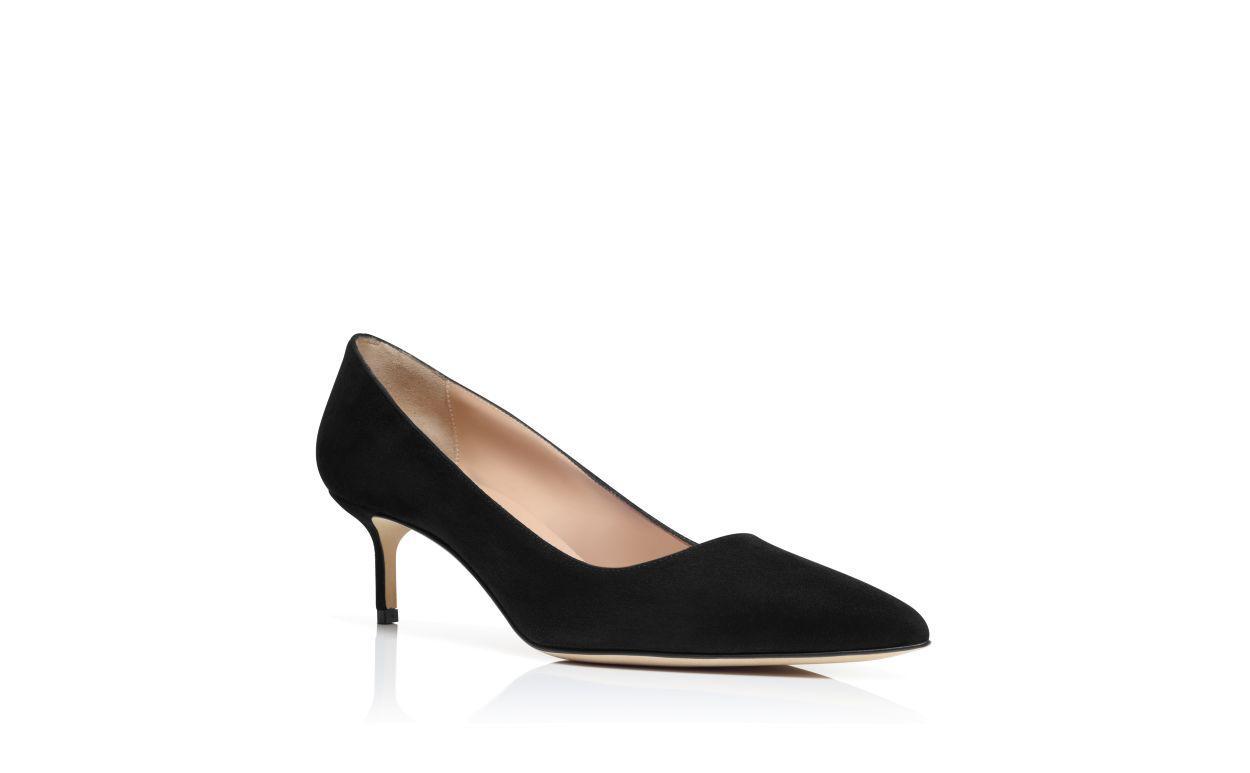 BB 50 Black Suede Pointed Toe Pumps Product Image