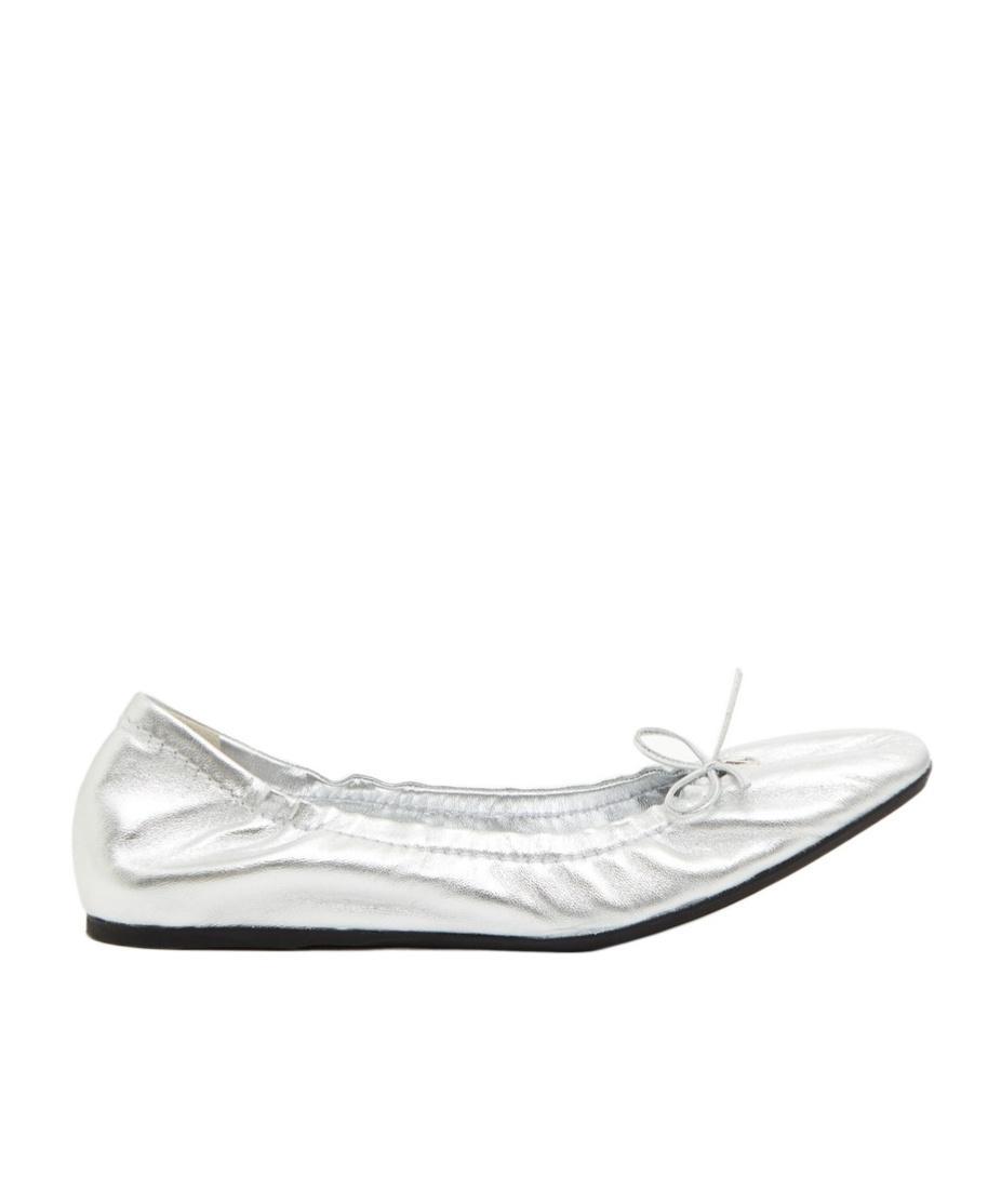 VALENTINO GARAVANI Square-toed Ballet Shoes In White Product Image