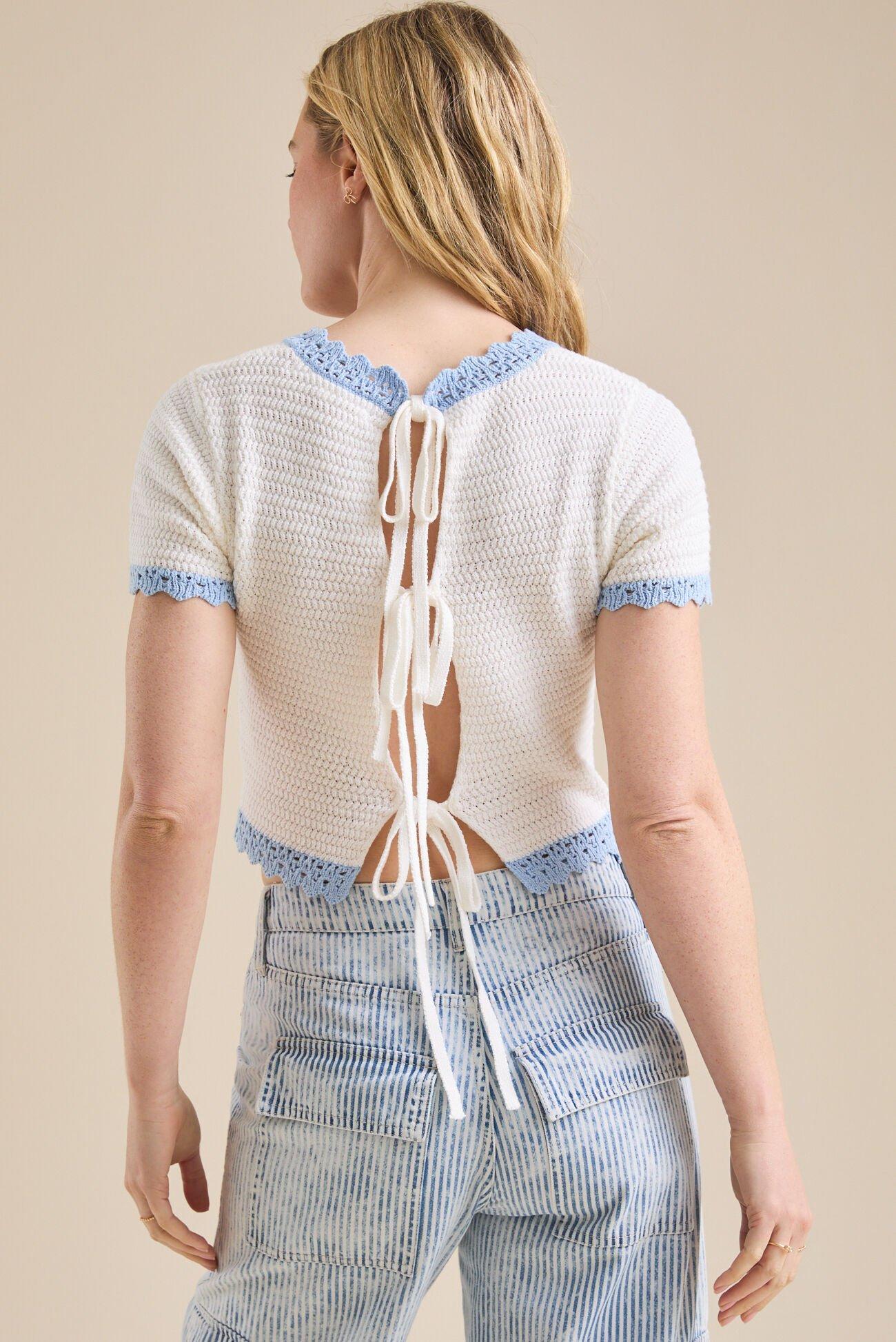 Poppy Crochet Tie Back Top Product Image