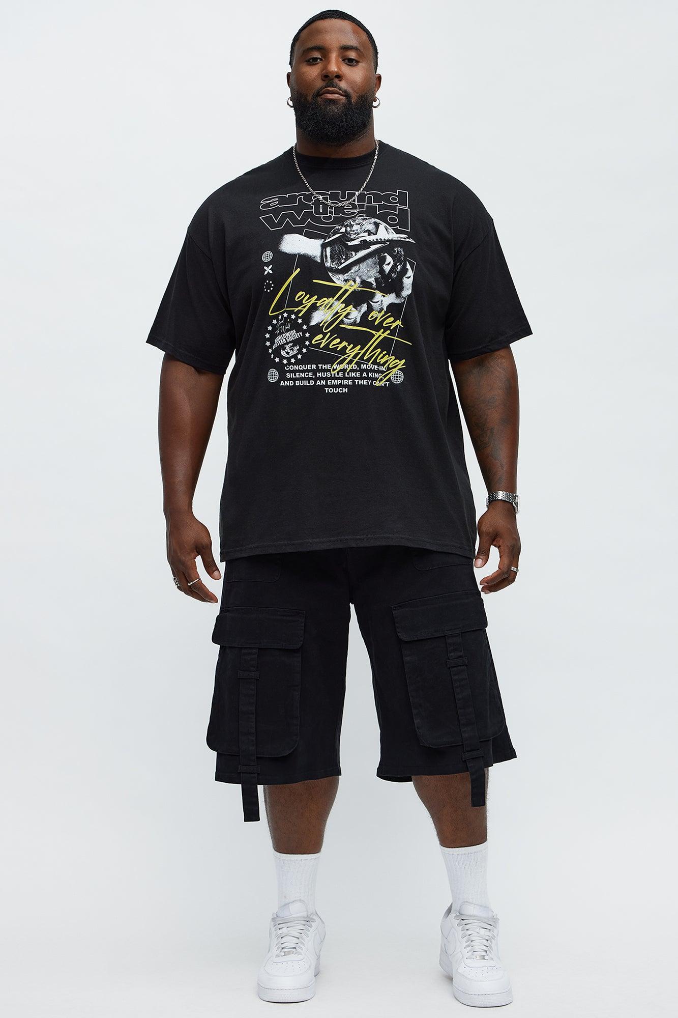 Around The World Hustle Short Sleeve Tee - Black Male Product Image