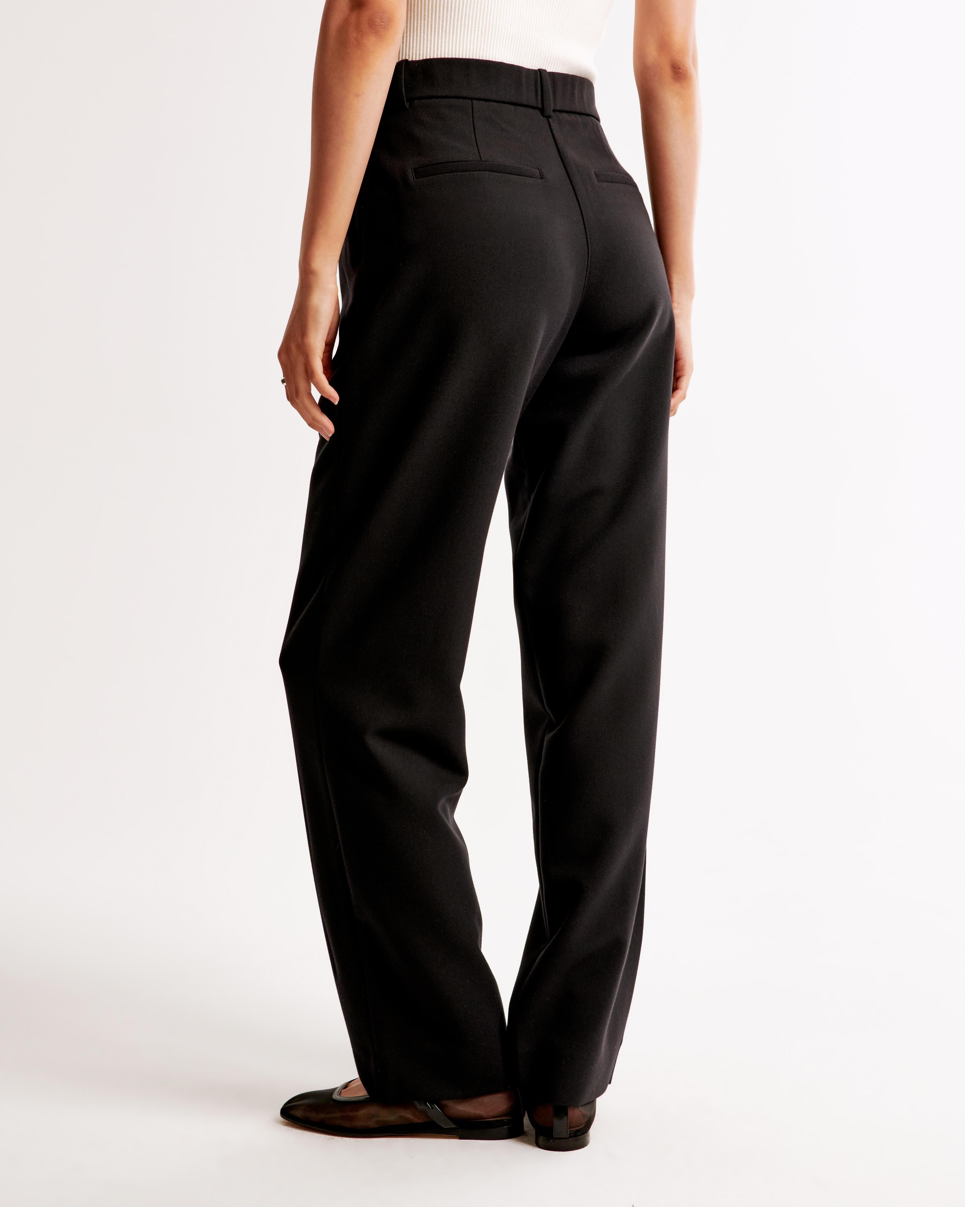 Curve Love A&F Quinn Tailored Straight Pant Product Image