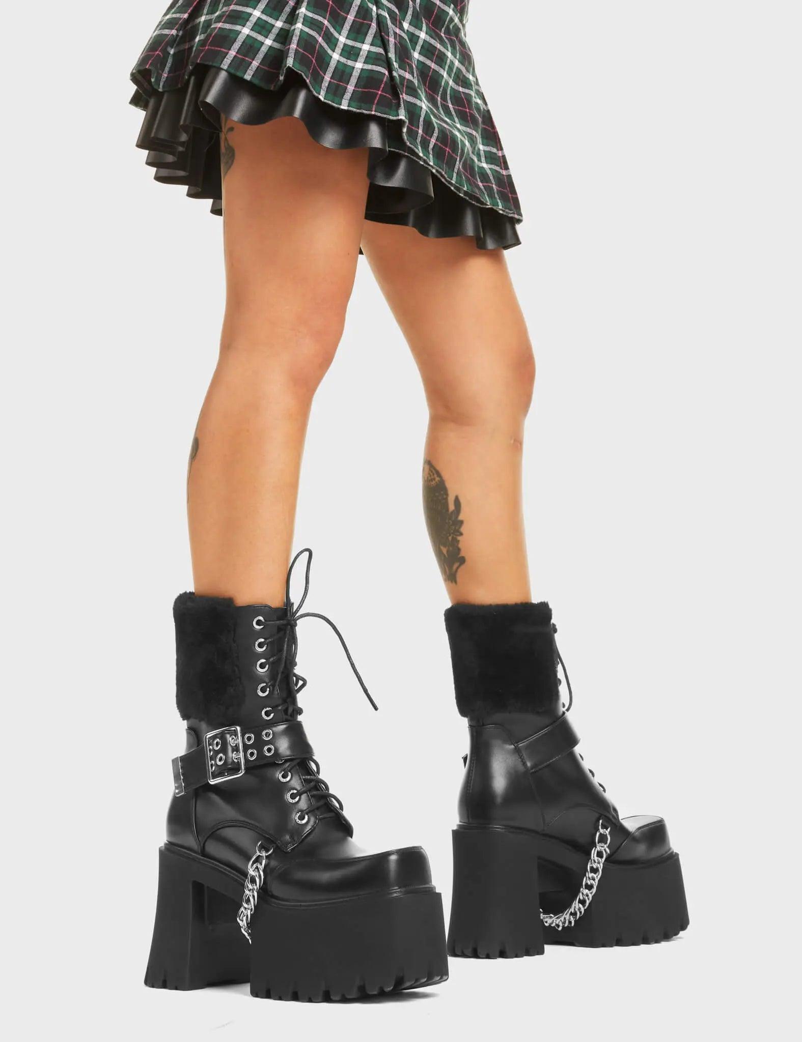 Accelerate Chunky Platform Ankle Boots Product Image