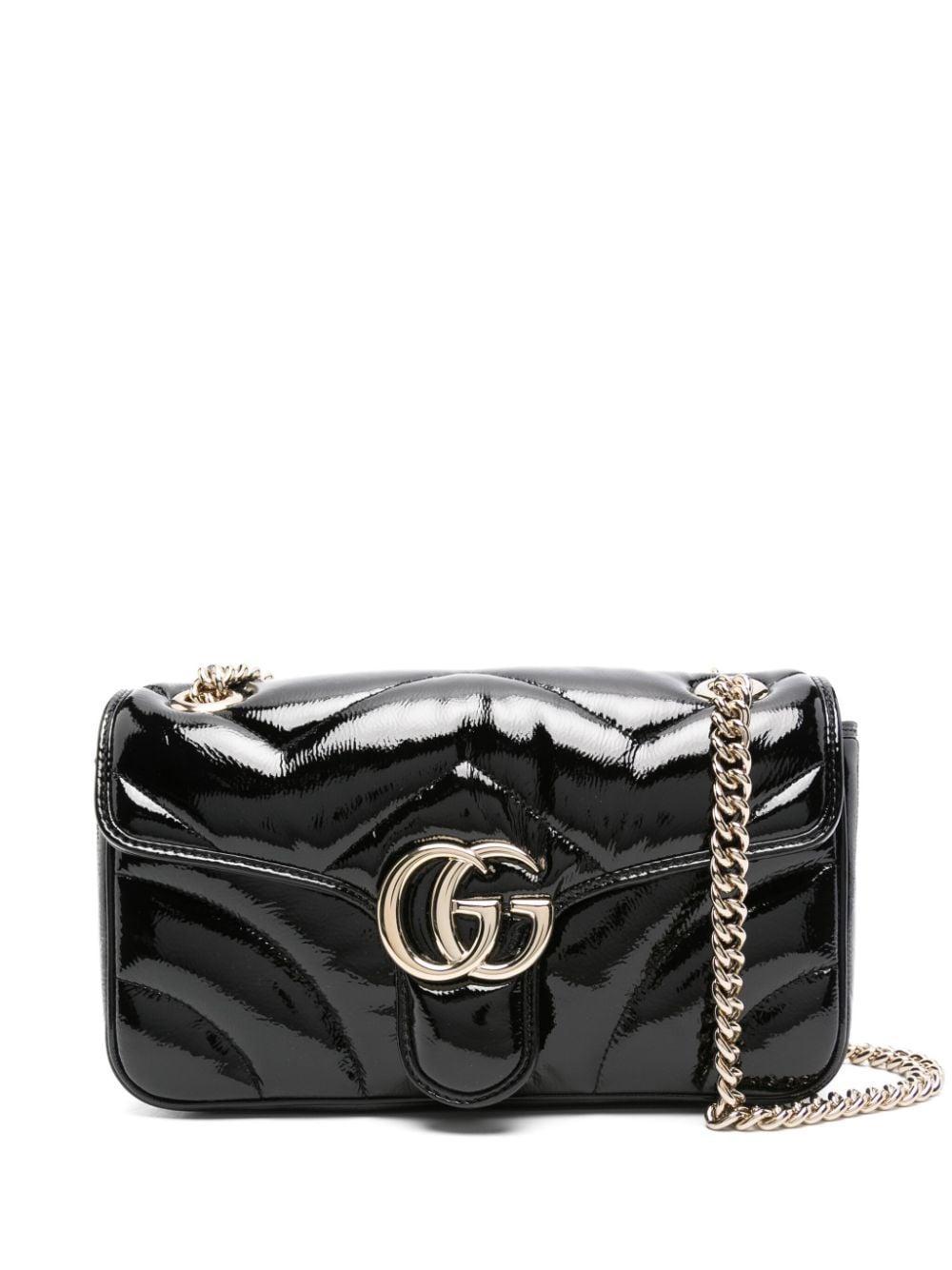 Small Gg Marmont Shoulder Bag In Black Product Image