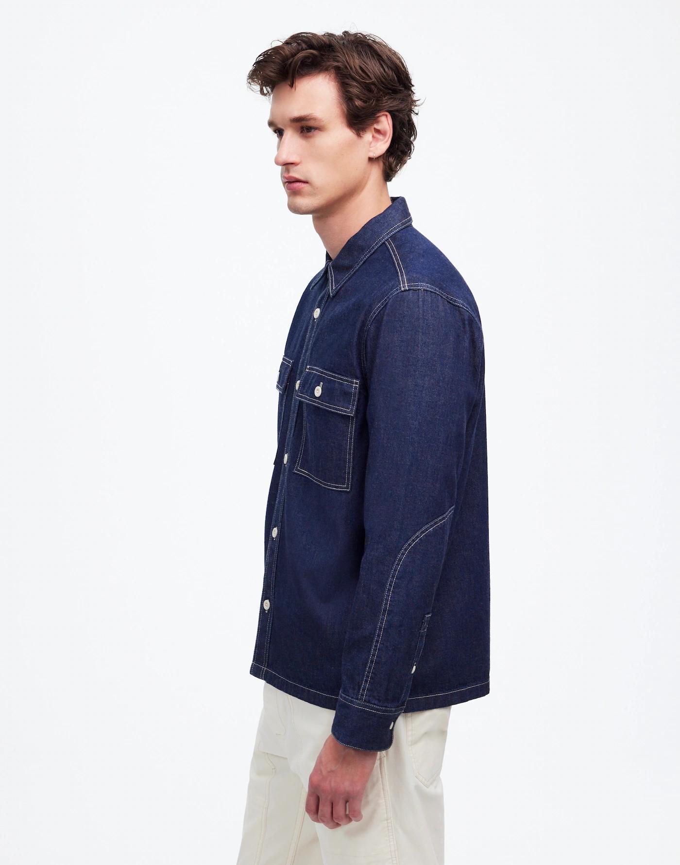 Straight-Hem Work Shirt in Japanese Denim Product Image