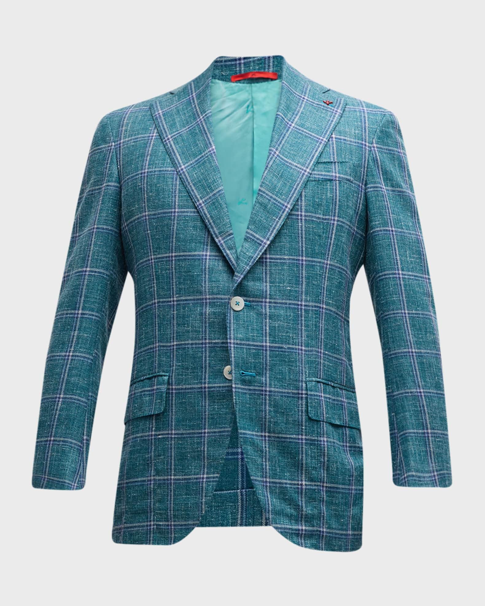 Men's Windowpane Wool-Blend Sport Coat Product Image