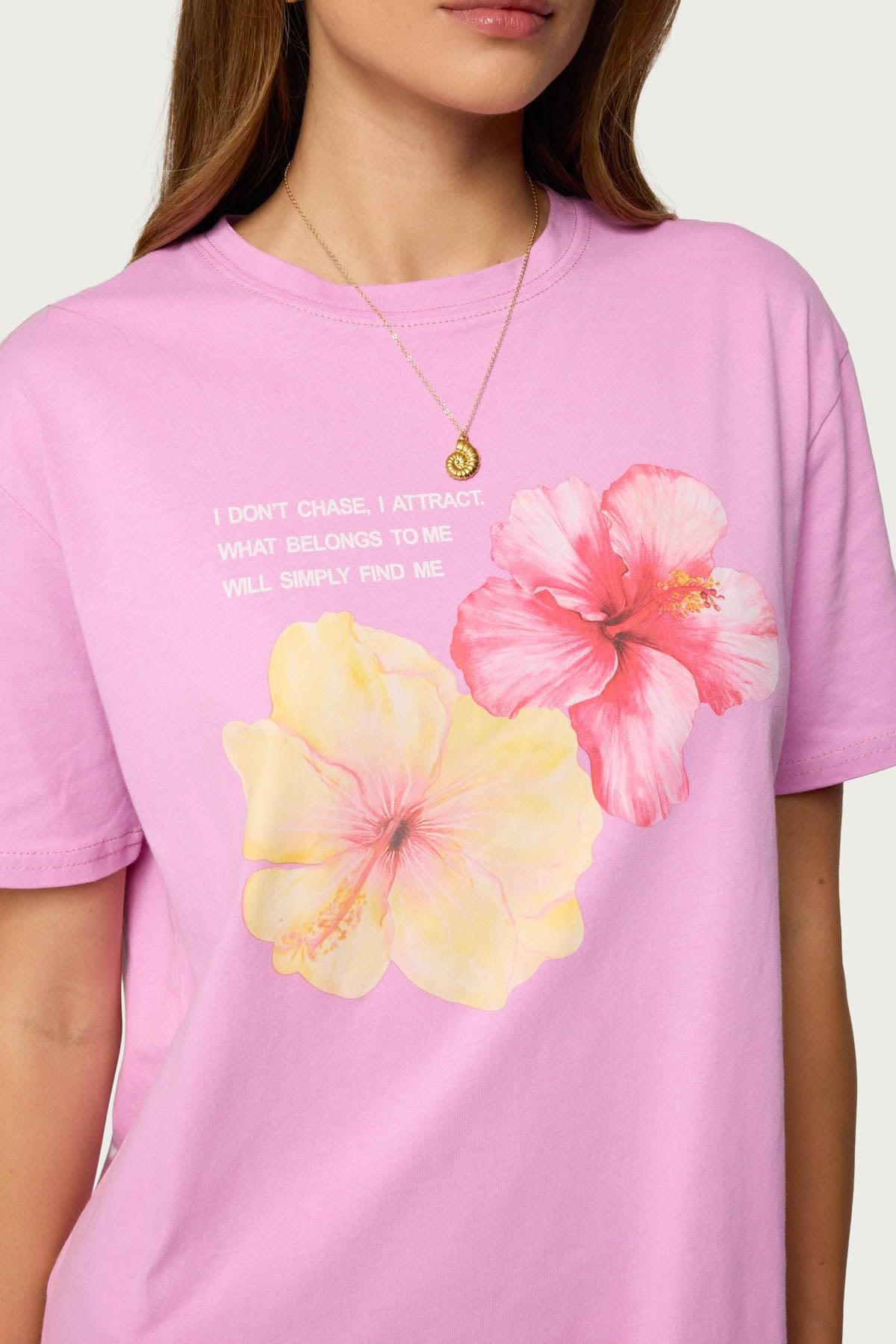 Fleur Hibiscus Graphic T Shirt Product Image
