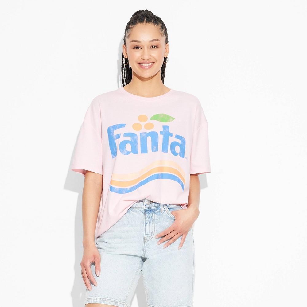 Womens Fanta Oversized Short Sleeve Graphic T-Shirt Product Image